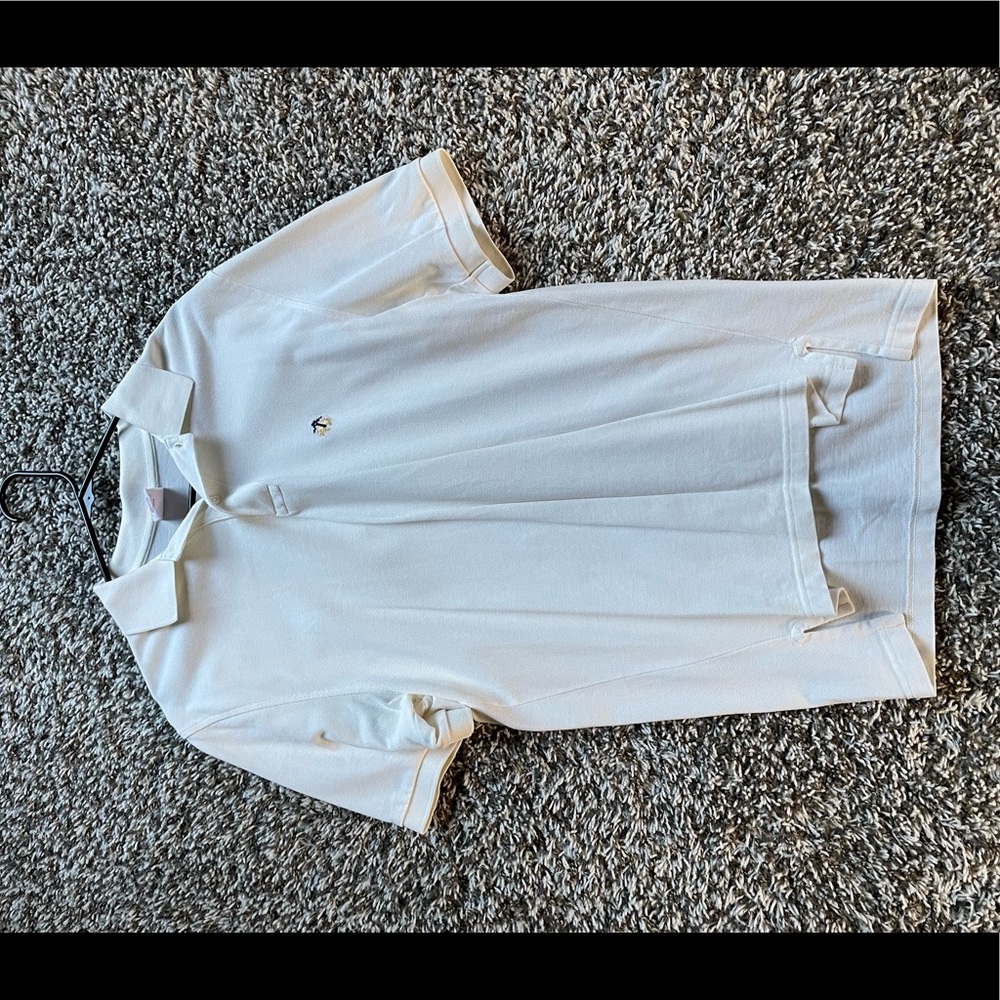 Brooks Brothers Cream Off White Polo Shirt size Large